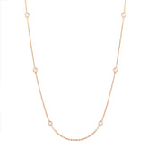 0.28ct 14k Yellow Gold 18" Diamonds By The Yard Chain